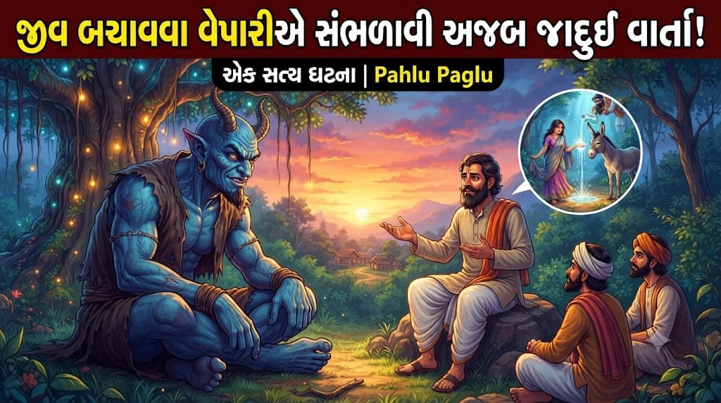 જીવ બચાવવા વેપારીએ સંભળાવી અજબ જાદુઈ વાર્તા ! varta no zadu !