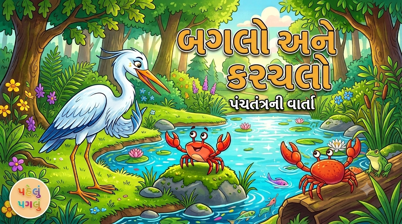 બગલો અને કરચલો | Baglo Ane Karchlo | પંચતંત્રની વાર્તા | Gujarati Bal Varta | Pehlu Paglu