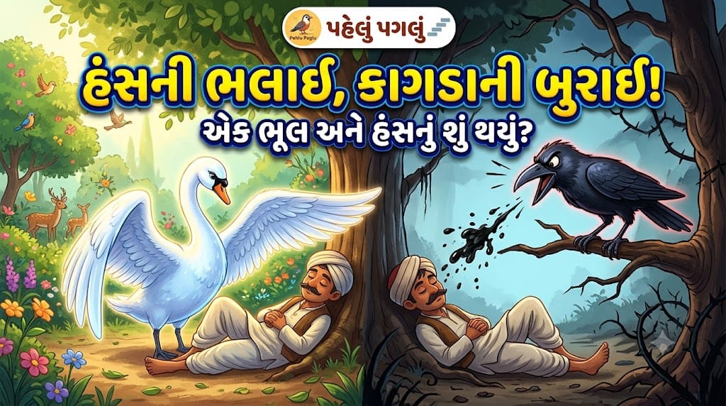 ભોળા હંસ સાથે શું થયું? | નીતિ કથા - Gujarati Stories | Pehlu Paglu