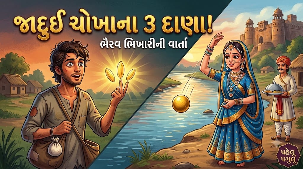 જાદુઈ ચોખાના ૩ દાણા અને લાલચી ભિખારી | Magical Rice Grains Gujarati Story | Pehlu Paglu