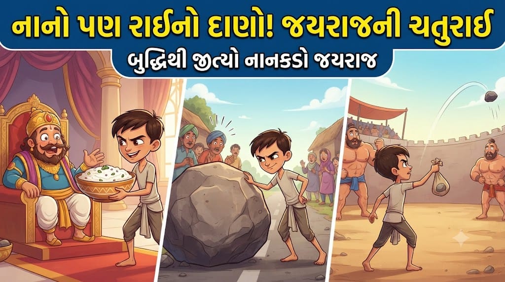 નાનો પણ રાઈનો દાણો! | Gujarati Moral Stories | Jayraj Ni Chaturai | Bal Vatika | પહેલું પગલું