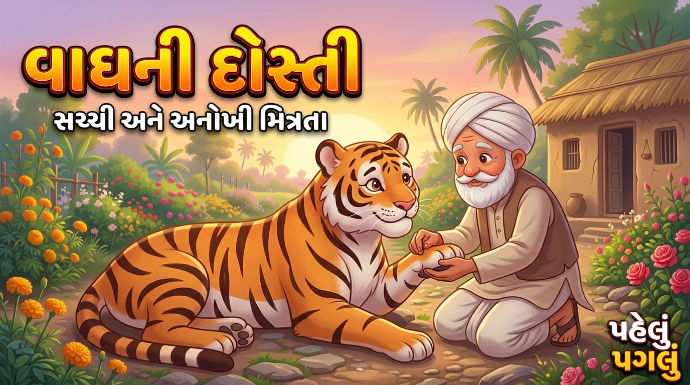 📖 વાઘની દોસ્તી - સચ્ચી અને અનોખી મિત્રતાની વાર્તા | Gujarati Moral Story